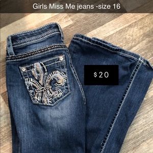Size 16 Girls Miss Me Jeans
